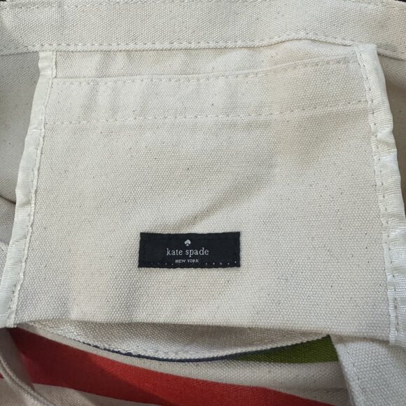 Kate Spade New York Candy Stripe Canvas Tote Bag with Interior Pocket NWT - Picture 3 of 6